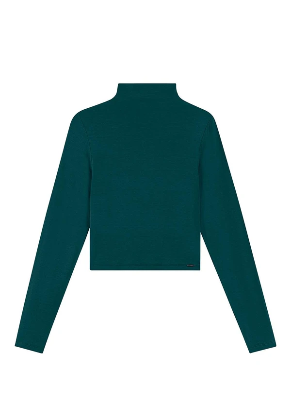 Marialícia - Blusa Feminina Adulta Gola Alta Verde