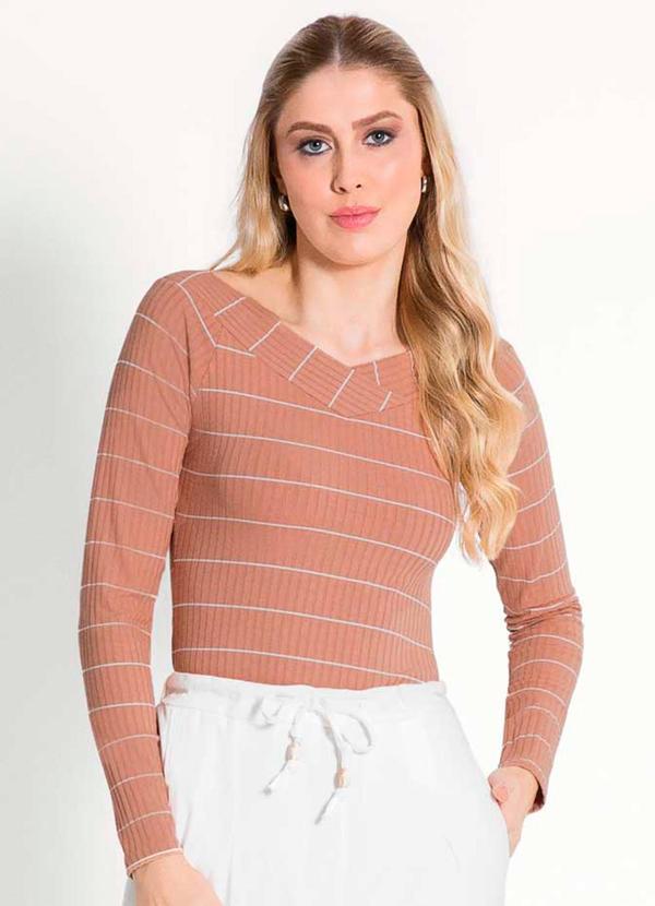 Habana - Blusa Feminina Adulta Sofisticada Marrom 1