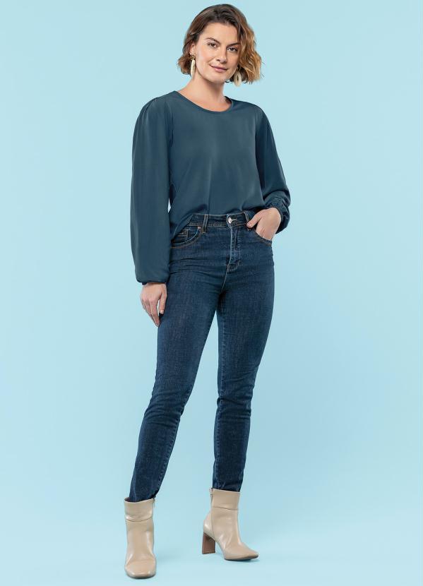 Marialícia - Blusa Feminina Adulto Azul 2