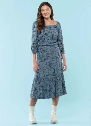 Marialícia - Blusa Feminina Adulto Azul - MARIALÍCIA