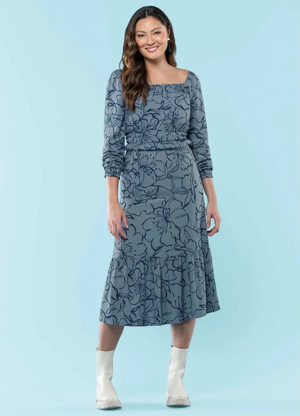 Marialícia - Blusa Feminina Adulto Azul 2