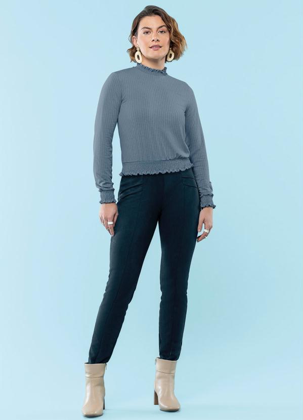 Marialícia - Blusa Feminina Adulto Azul 2