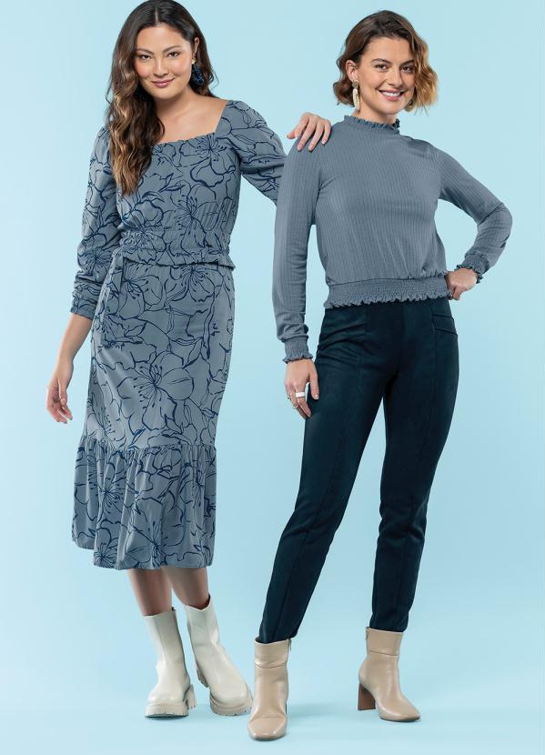 Marialícia - Blusa Feminina Adulto Azul 3