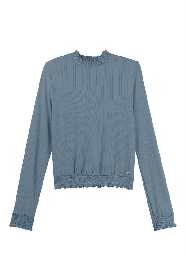 Marialícia - Blusa Feminina Adulto Azul 4