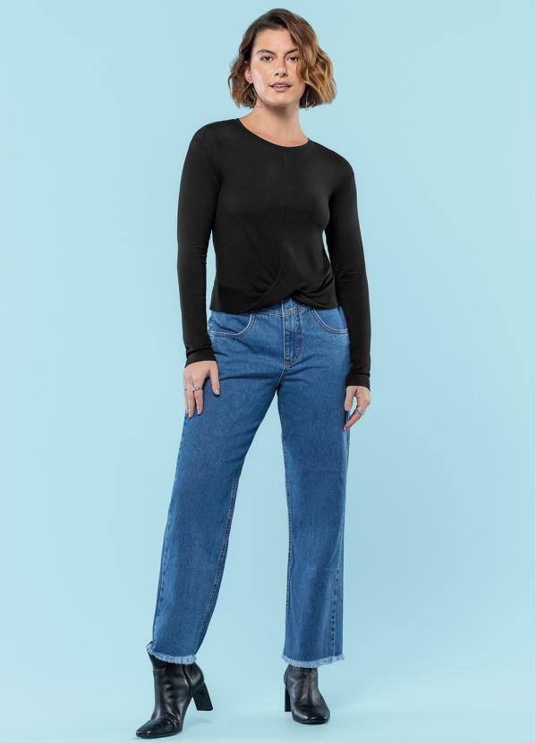 Marialícia - Blusa Feminina Adulto Preto 2