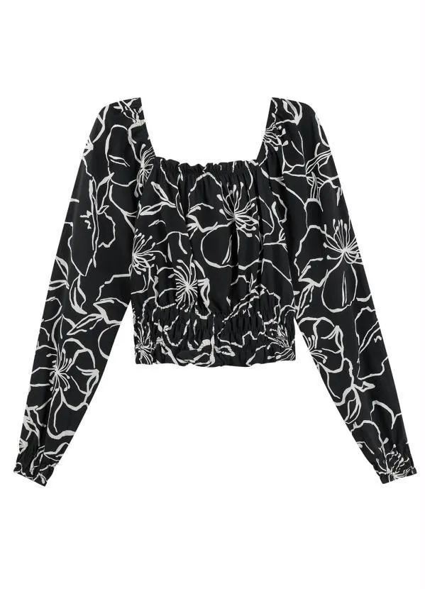 Marialícia - Blusa Feminina Adulto Preto 2