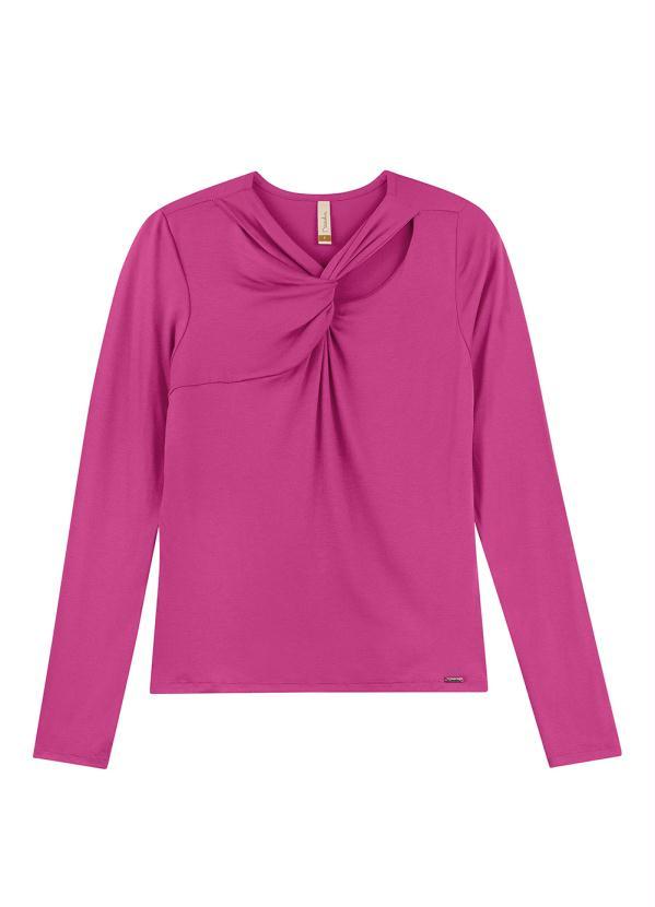 Marialícia - Blusa Feminina Adulto Rosa 1