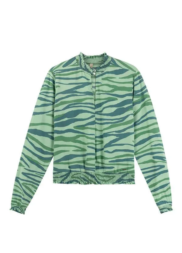 Marialícia - Blusa Feminina Adulto Verde 4