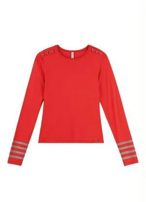 Marialícia - Blusa Feminina Adulto Vermelho - MARIALÍCIA