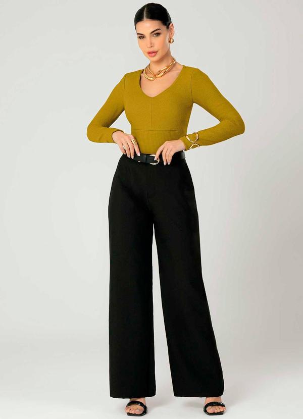 Gris - Blusa Feminina Adulto Versátil Amarelo 2