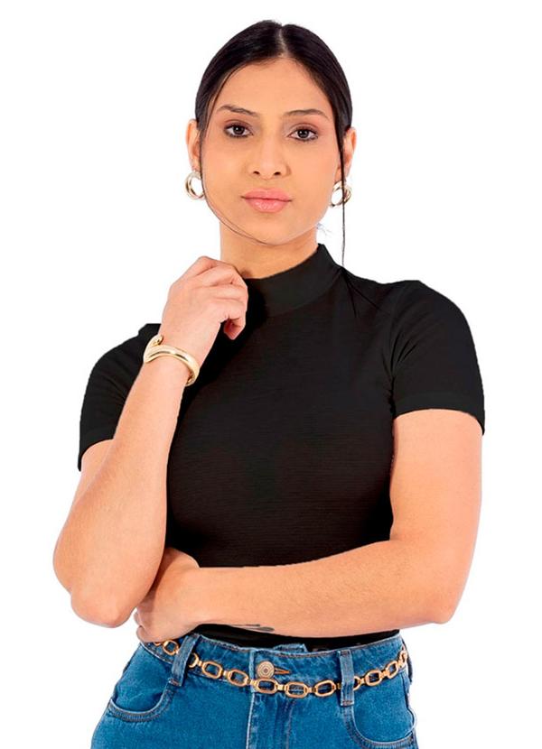 Cobertura - Blusa Feminina Ana Ruga Feminino Preto