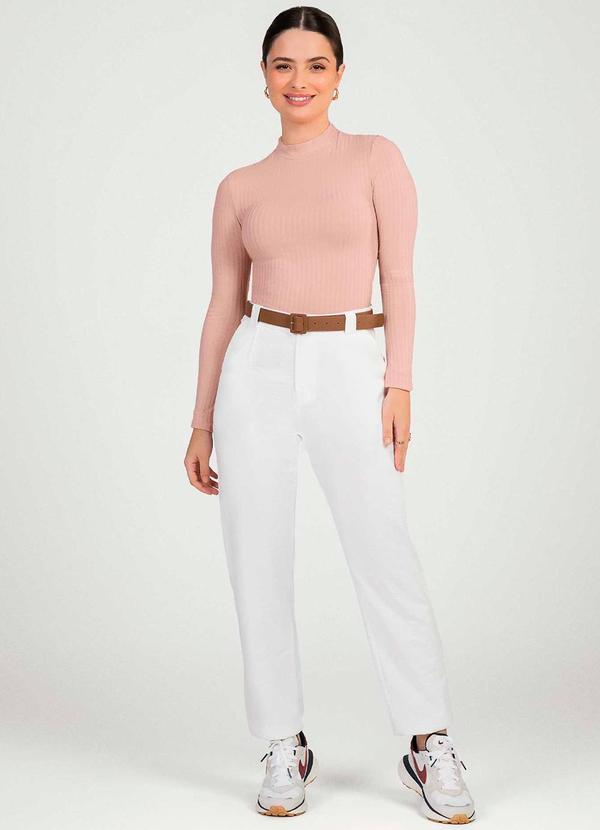 Cativa - Blusa Feminina Básica Canelada Rosa 2