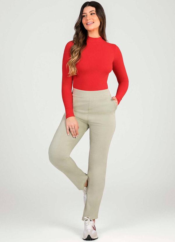 Cativa - Blusa Feminina Básica Canelada Vermelho 2