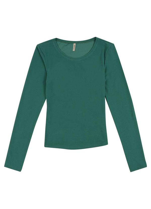 Habana - Blusa Feminina Básica Jmanga Longa Verde