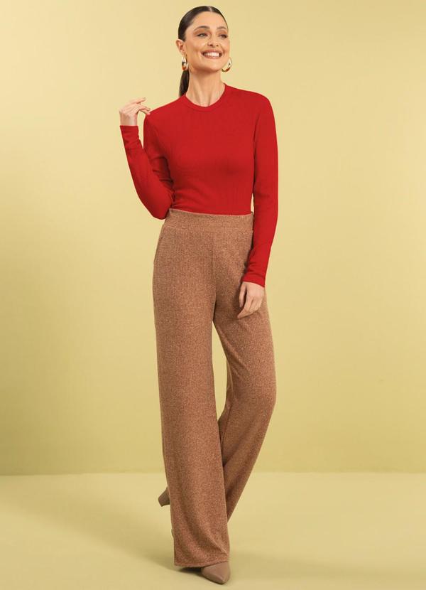 Cativa - Blusa Feminina Básica Manga Longa Vermelho