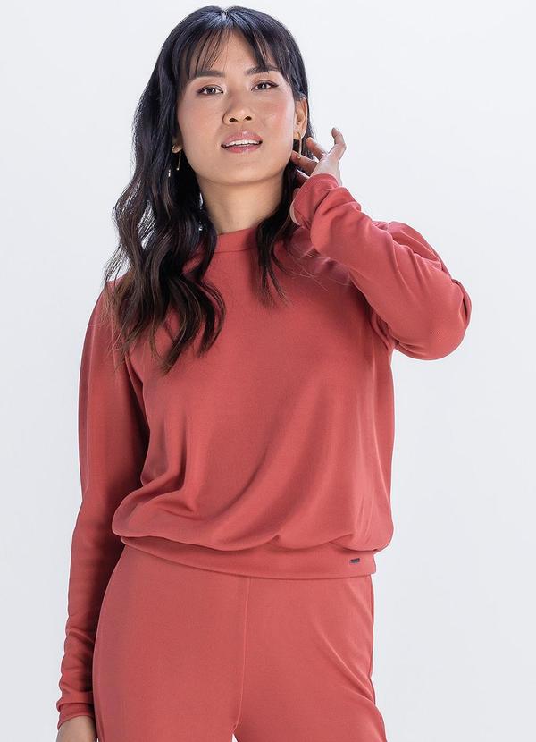 Marialícia - Blusa Feminina Canelada Acetinada Rosa