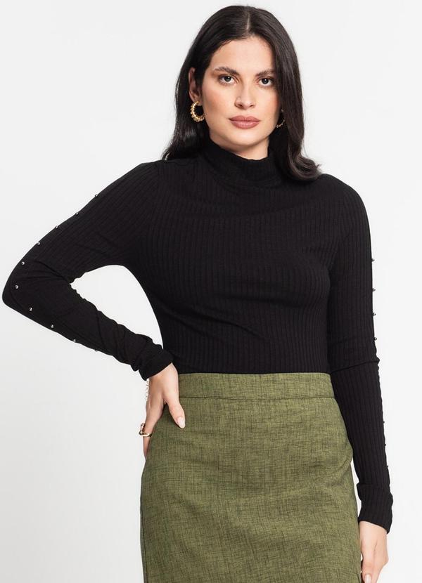 Rovitex - Blusa Feminina Canelada Preto 4