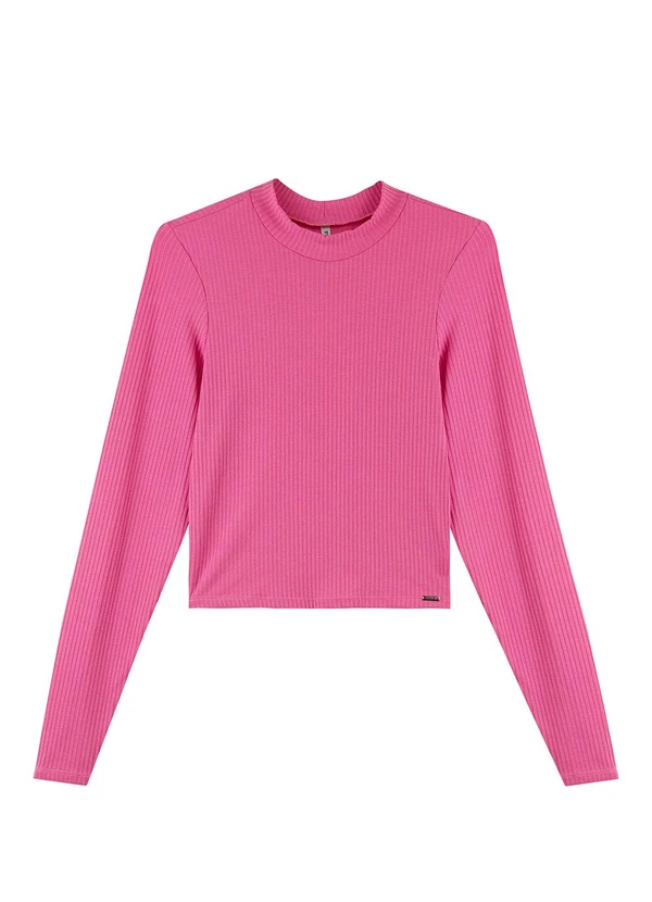 Marialícia - Blusa Feminina Canelada Rosa