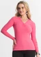 Select - Blusa Feminina Canelada Vermelho - variação: Rosa
