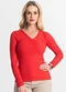 Select - Blusa Feminina Canelada Vermelho - variação: Vermelho