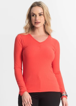 Select - Blusa Feminina Canelada Vermelho - SELECT