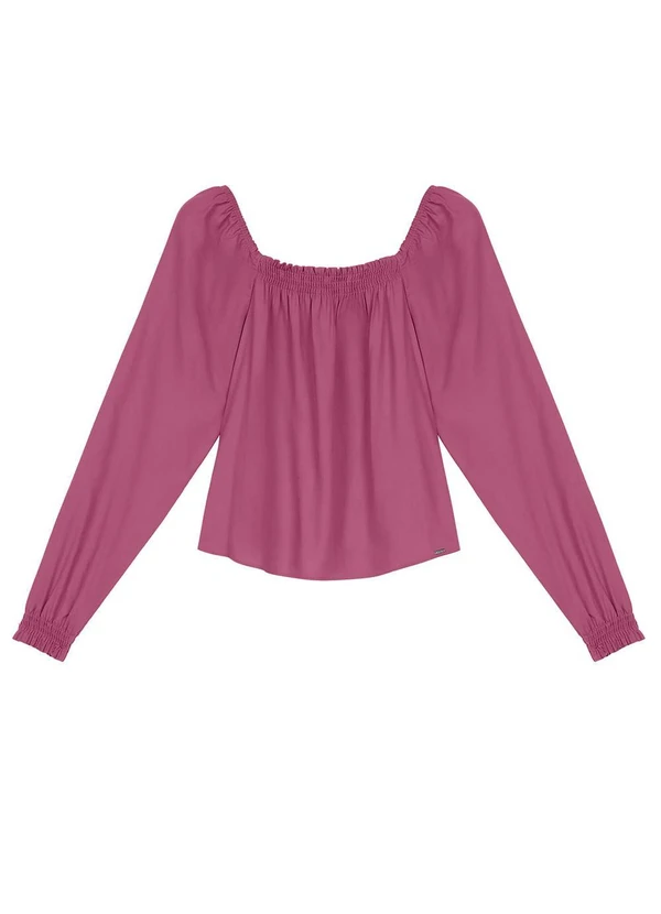 Marialícia - Blusa Feminina Ciganinha Manga Longa Rosa 3
