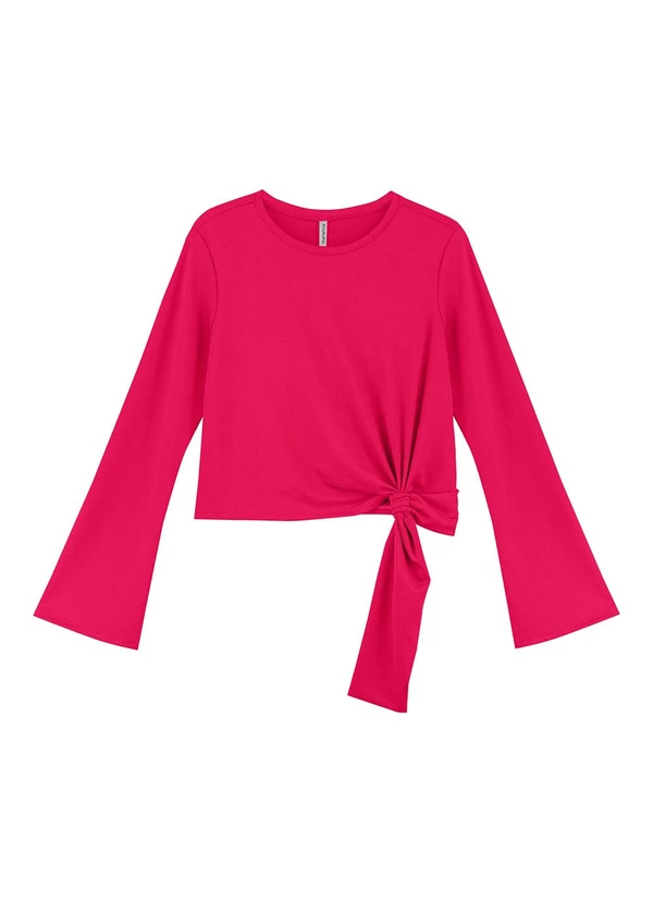 Marialícia - Blusa Feminina com Amarração Lateral Rosa 4