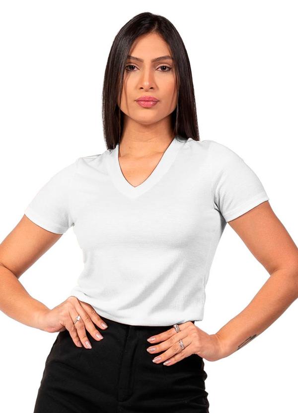 Cobertura - Blusa Feminina com Decote V Bege