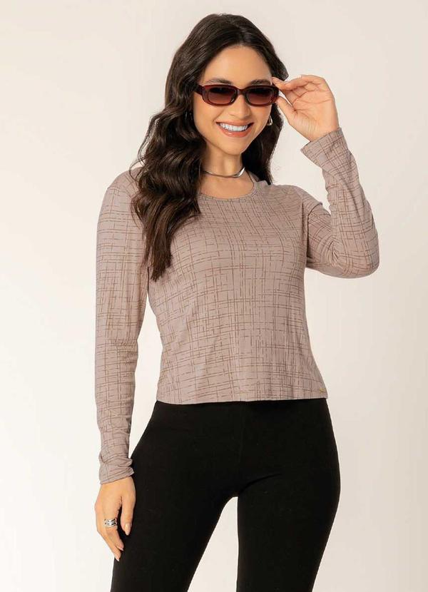 Cativa - Blusa Feminina com Estampa Marrom