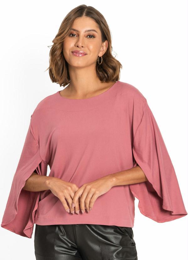 Endless - Blusa Feminina com Manga Transpassada Rosa