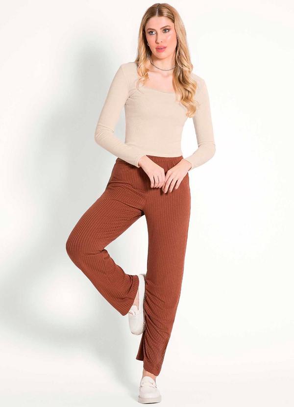 Habana - Blusa Feminina de Manga Comprida Bege 2