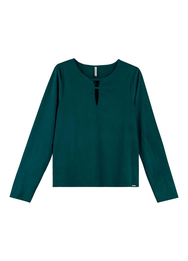 Marialícia - Blusa Feminina de Suede Verde 4
