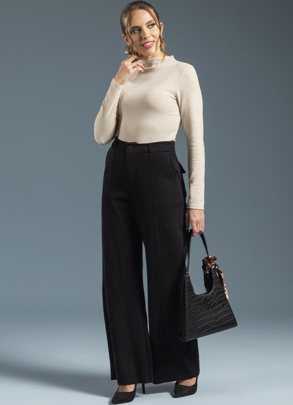 Gris - Blusa Feminina em Canelado Básica Bege 2