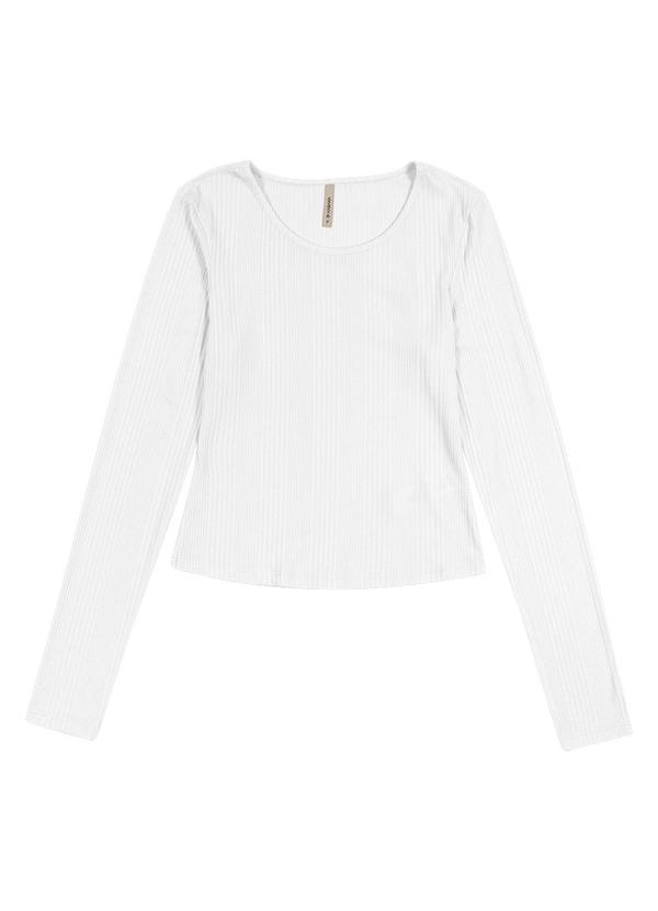 Habana - Blusa Feminina em Canelado Branco