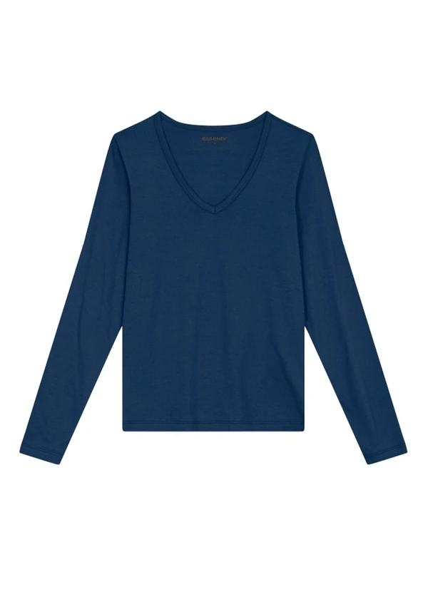Essendi - Blusa Feminina em Cotton Azul