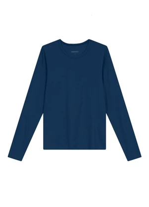 Essendi - Blusa Feminina em Cotton Azul - ESSENDI