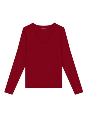 Essendi - Blusa Feminina em Cotton Bordô - ESSENDI