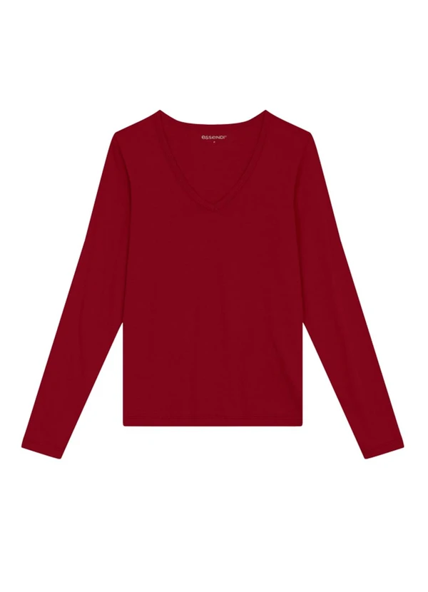 Essendi - Blusa Feminina em Cotton Bordô