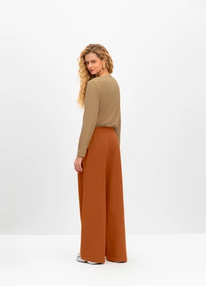 Essendi - Blusa Feminina em Malha Marrom - ESSENDI
