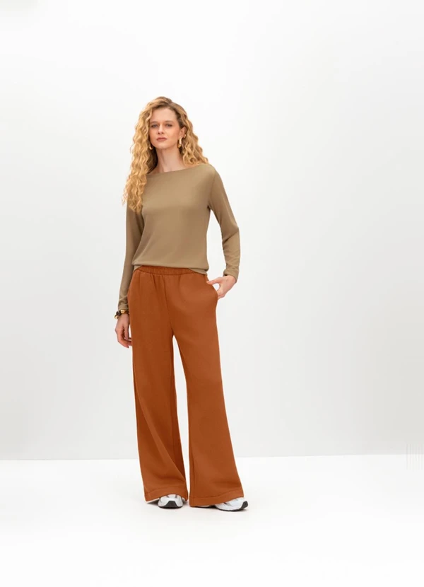 Essendi - Blusa Feminina em Malha Marrom