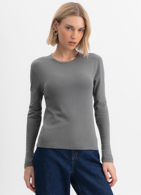 Essendi - Blusa Feminina em Malha Térmica Cinza