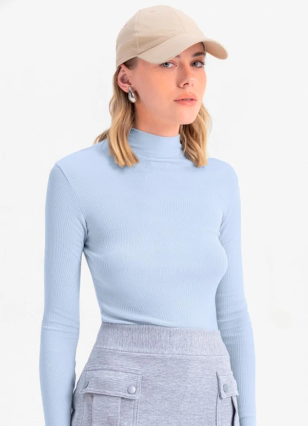 Essendi - Blusa Feminina em Ribana  Azul