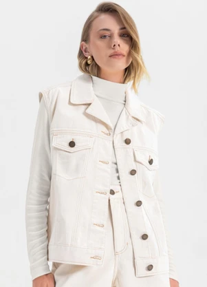 Essendi - Blusa Feminina em Ribana  Bege - ESSENDI