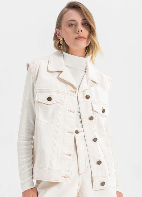 Essendi - Blusa Feminina em Ribana  Bege