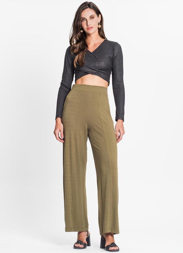 Rovitex - Blusa Feminina em Ribana Canelada Lurex Preto 3