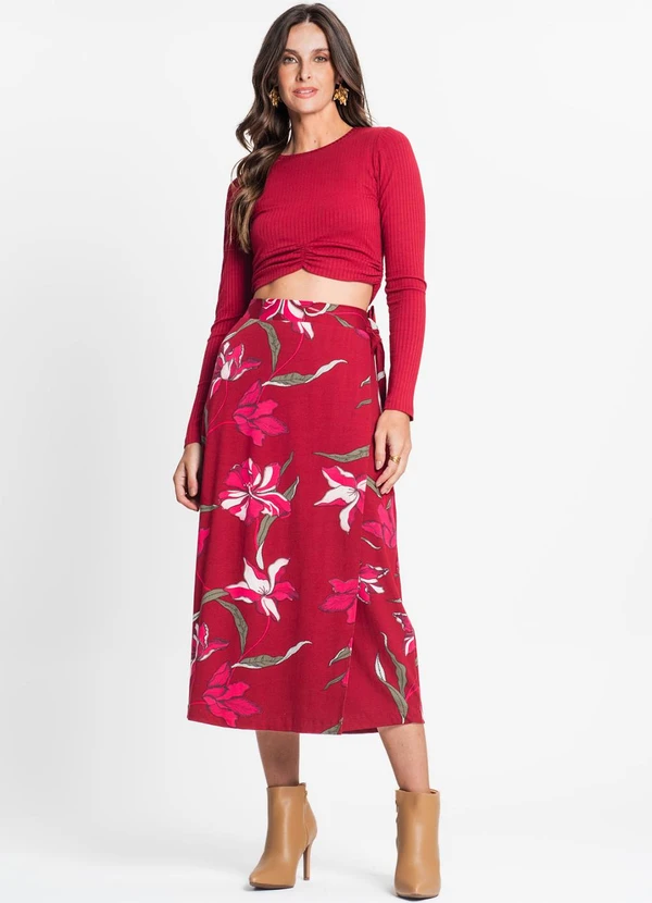 Rovitex - Blusa Feminina em Ribana Canelada Vermelho 3