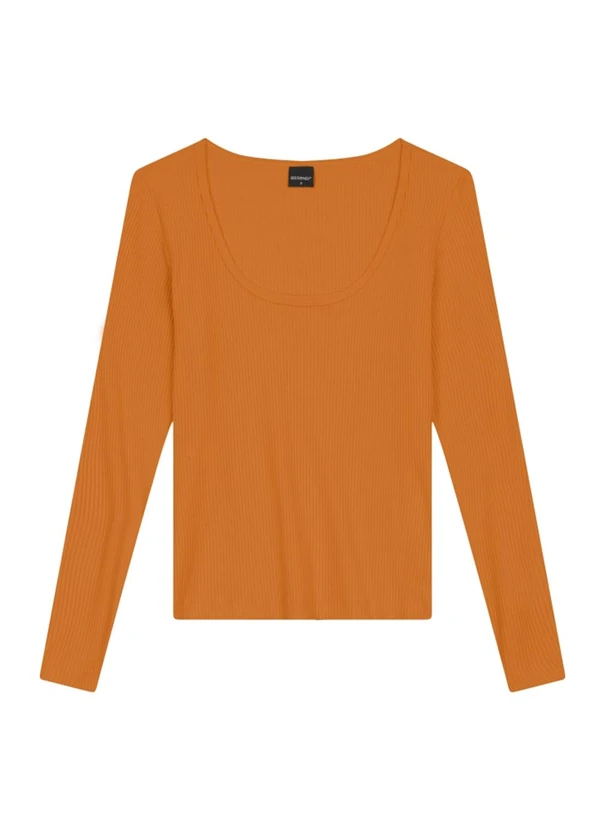 Essendi - Blusa Feminina em Ribana Laranja
