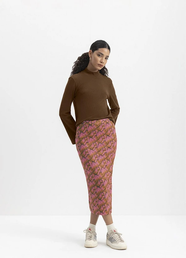 Essendi - Blusa Feminina em Ribana Marrom 3