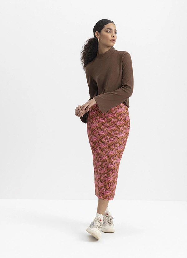 Essendi - Blusa Feminina em Ribana Marrom 4