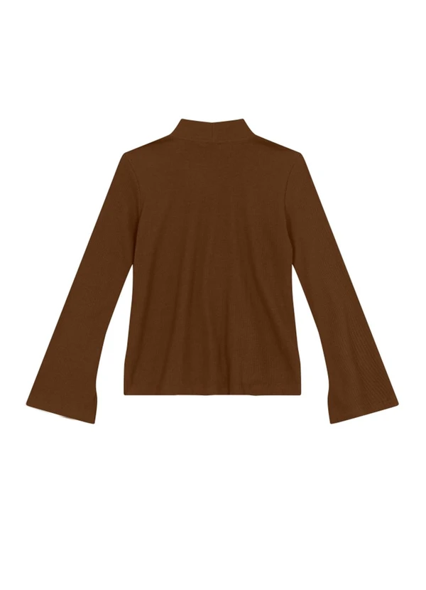 Essendi - Blusa Feminina em Ribana Marrom 5